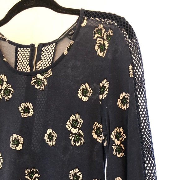 Navy Floral Dress - Picture 2 of 3